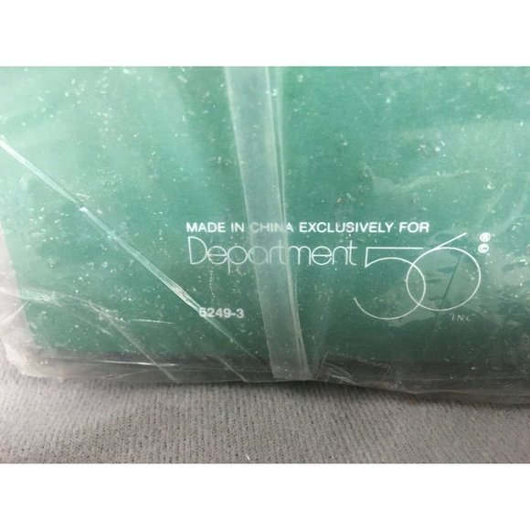 Department 56 Village "Frosted Zig Zag Trees" Set of 3 White #5249-3 Boxed NOS - Picture 4 of 4